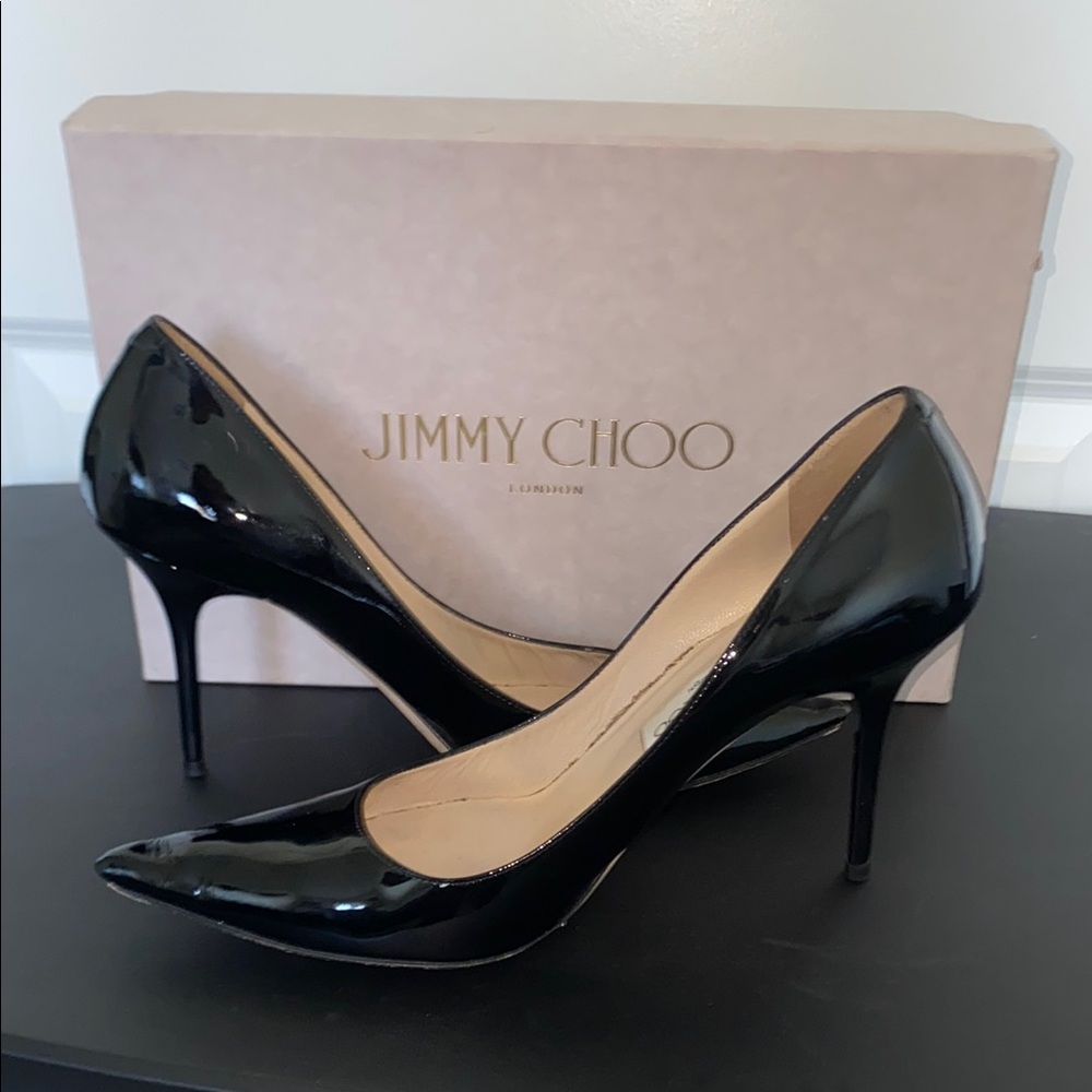 Jimmy Choo Black Patent Leather Pumps - Picture 6 of 7